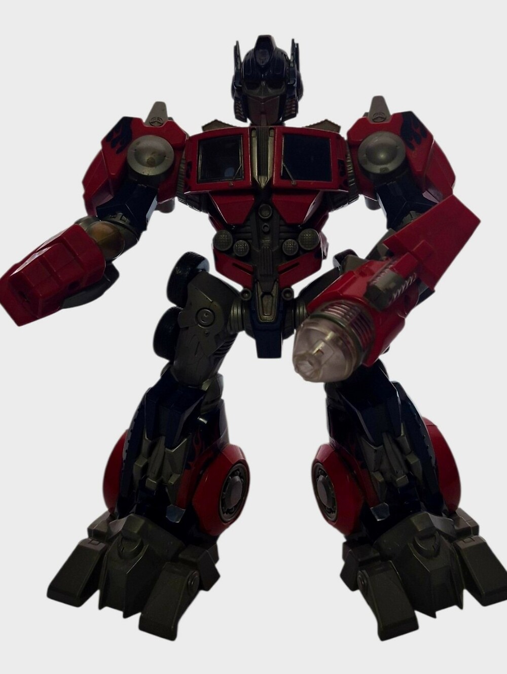 Vtg 2006 Hasbro Red and Blue Transformer Optimus Prime Robot Action Figure